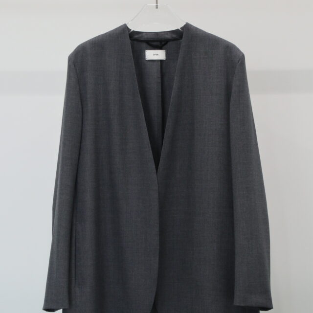 WOOL TROPICAL NOCOLLER JACKET