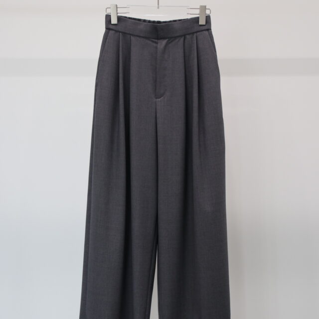 WOOL TROPICAL WIDE EASY PANTS