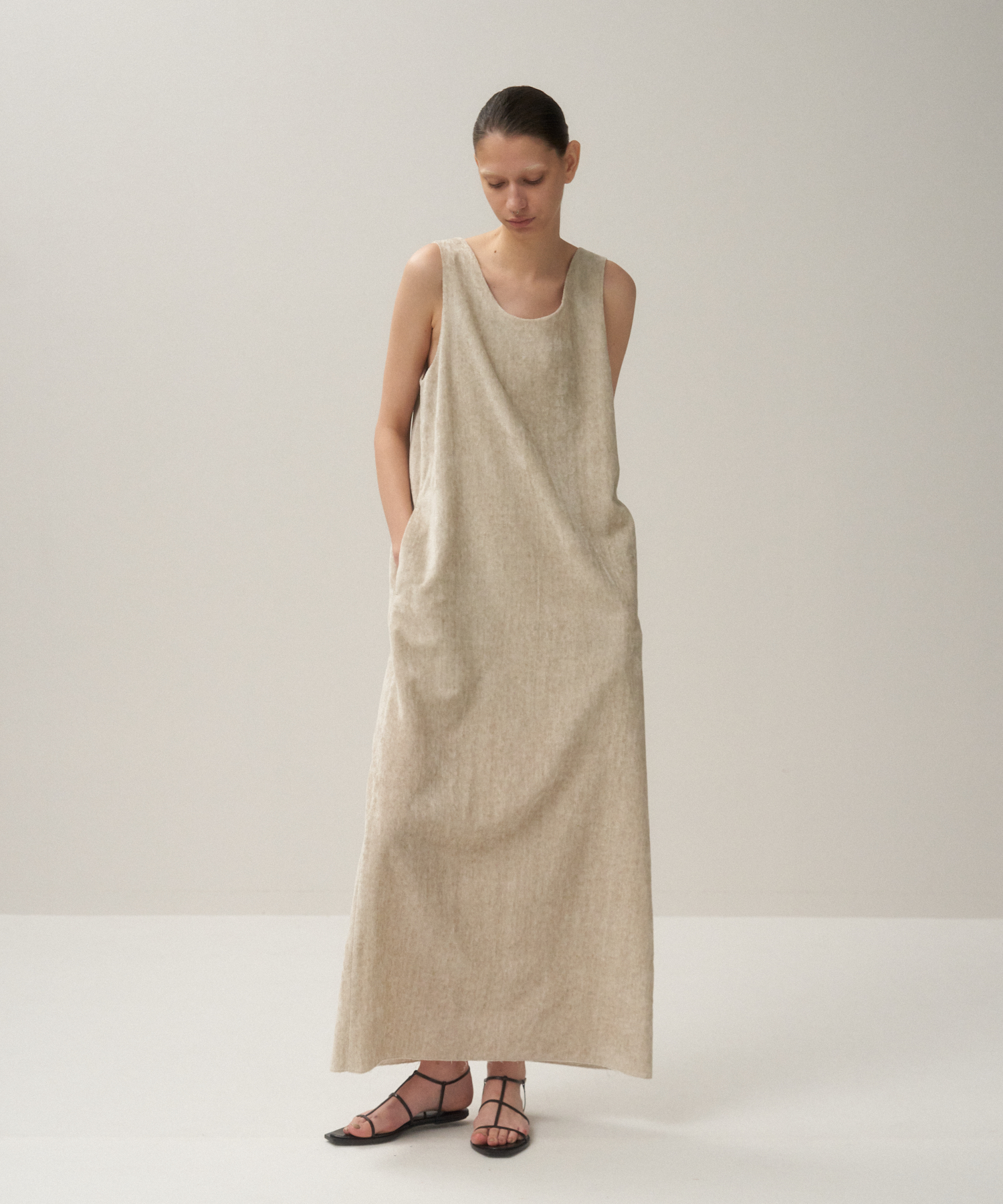 LINEN VELVET | TANK TOP DRESS - 画像 (3)