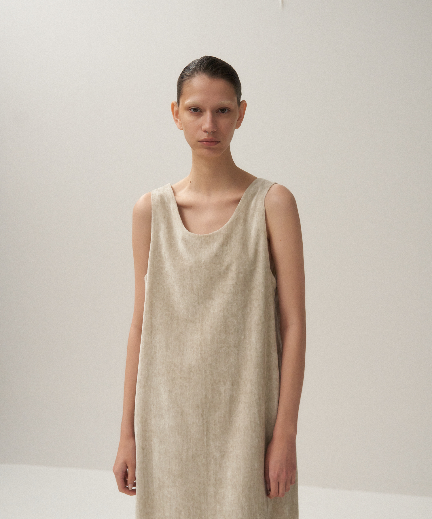 LINEN VELVET | TANK TOP DRESS - 画像 (2)