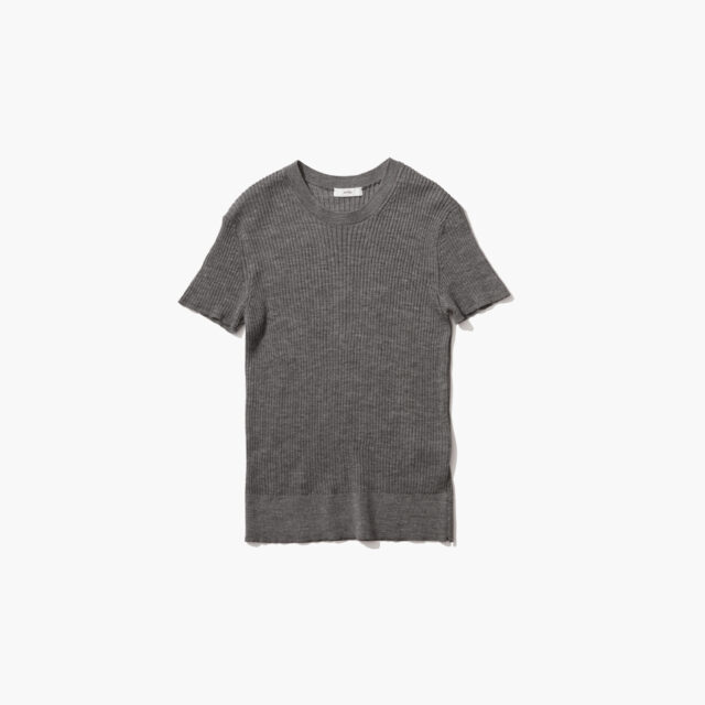 RAMIE WOOL RIB | SHORT SLEEVE SWEATER
