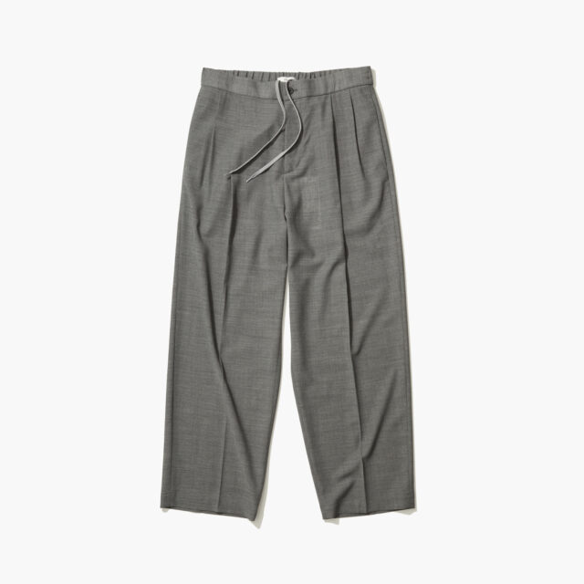 TWIST WOOL TROPICAL | TWO TUCKED EASY PANTS